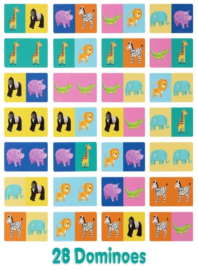 boppi Dominoes Set Picture Game for Toddlers - Colourful Wildlife Animal Themed Montessori/STEM Dominoes for Children - Games for 3 Year Olds and Up - Image 2
